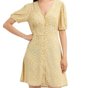 & Other Stories NEW Yellow Zora Mini Dress
